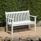 New England White Acacia Garden 2-Seater Bench 1.2m – Elegant Outdoor Wooden Seating