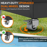 Rolling Cantilever Parasol Base with Lock, Supports Up to 400 kg, Decorative Modular Stand for Aegis Series and Most Offset Garden Parasols, Suitable for Patio, Garden and Poolside Use