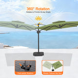 Patioslife Aegis Pro All-weather Cantilever Parasol , Reinforced & Powder-Coated Aluminium Ribs and Pole — Perfect for Garden & Patio