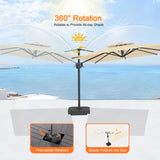 Patioslife Aegis Pro All-weather Cantilever Parasol , Reinforced & Powder-Coated Aluminium Ribs and Pole — Perfect for Garden & Patio