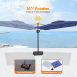 Patioslife Aegis Pro All-weather Cantilever Parasol , Reinforced & Powder-Coated Aluminium Ribs and Pole — Perfect for Garden & Patio