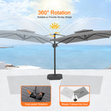 Patioslife Aegis Pro All-weather Cantilever Parasol , Reinforced & Powder-Coated Aluminium Ribs and Pole — Perfect for Garden & Patio