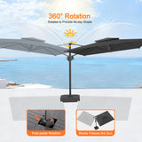 Patioslife Aegis Pro All-weather Cantilever Parasol , Reinforced & Powder-Coated Aluminium Ribs and Pole — Perfect for Garden & Patio