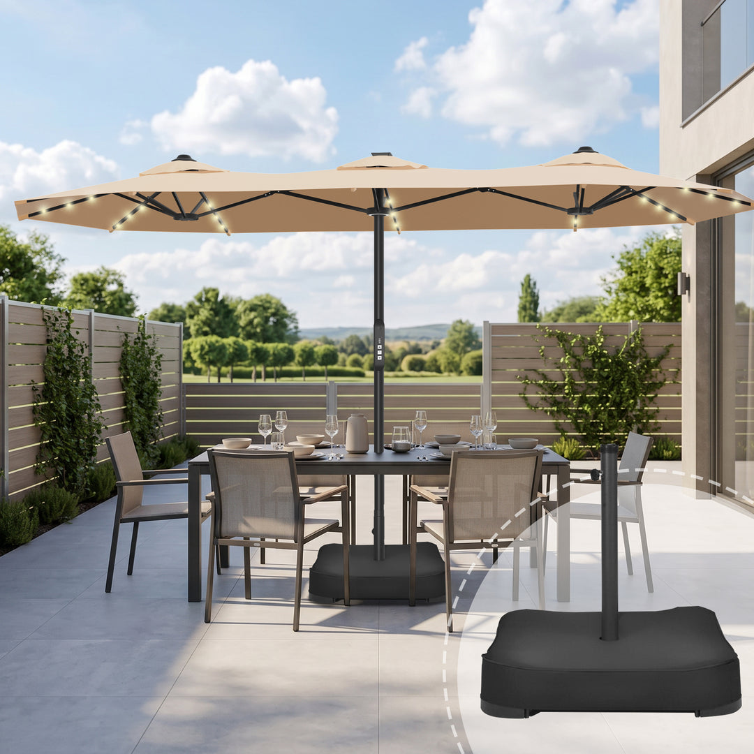 Patioslife Aegis Premium 2.7x4.6m Motorized Garden Parasol — Double-Si – UK -Patioslife
