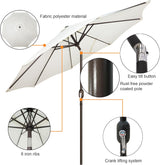 Patioslife Market Breeze™ | Outdoor Parasols 2.0 – 8‑Rib, Crane & Tilt Features for Patios, Pools & Alfresco Dining