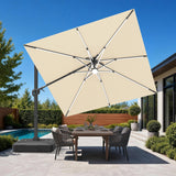 Patioslife Aegis Signature Series Rotating Cantilever Patio Umbrella with Adjustable Tilt for Garden & Poolside