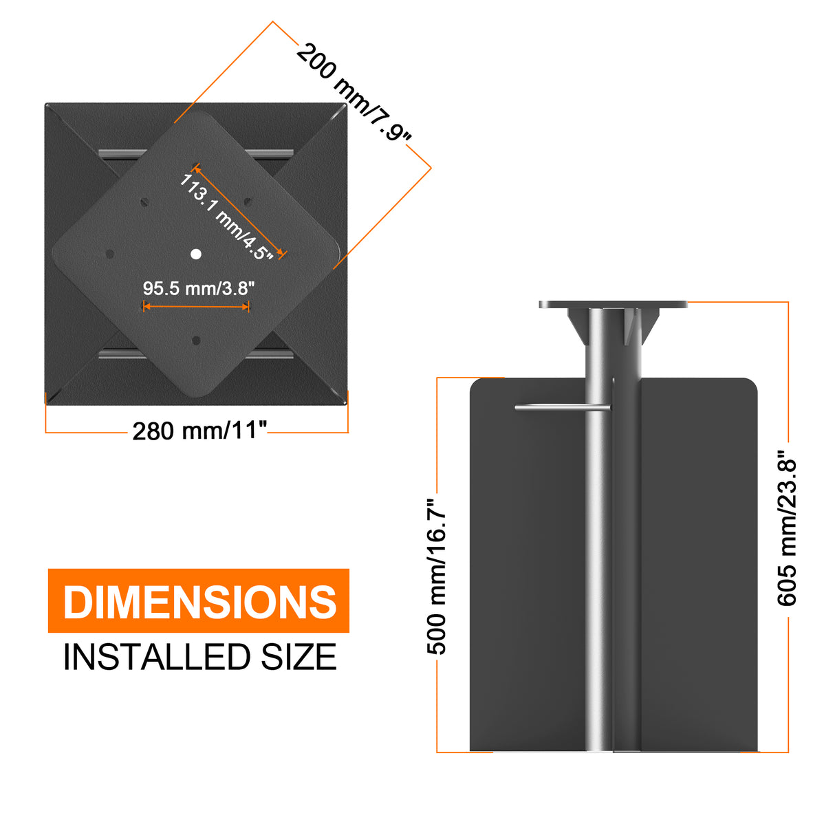 Patioslife Aegis Heavy Duty In-Ground Cantilever Parasol Base – 61cm Deep Dual-Coated Steel – High Wind Stability & Safe Outdoor Mount for Garden, Patio, Concrete (Copy)