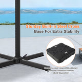 Patioslife Aegis Pro All-weather Cantilever Parasol , Reinforced & Powder-Coated Aluminium Ribs and Pole — Perfect for Garden & Patio